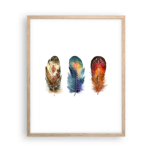 Plakat i ramme af lyst egetræ - Ritualer, ordinancer, mysterier - 40x50 cm