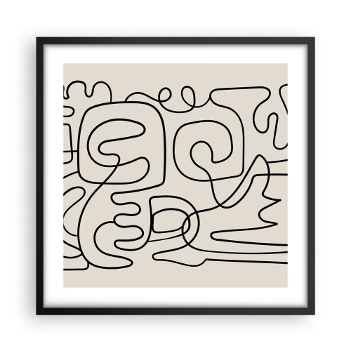 Plakat i sort ramme - På sporet - 50x50 cm