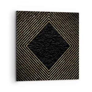 Lærredstryk - Billede på lærred - Geometri i glamour-stil - 70x70 cm