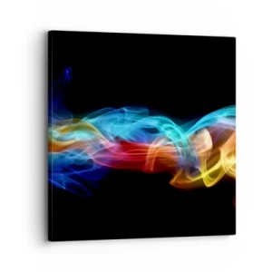 Lærredstryk - Billede på lærred - Regnbuedans i tågerne - 30x30 cm