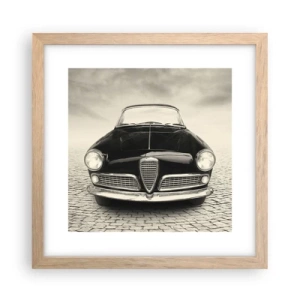 Plakat i ramme af lyst egetræ - Og hvordan kan man ikke elske mig? - 30x30 cm