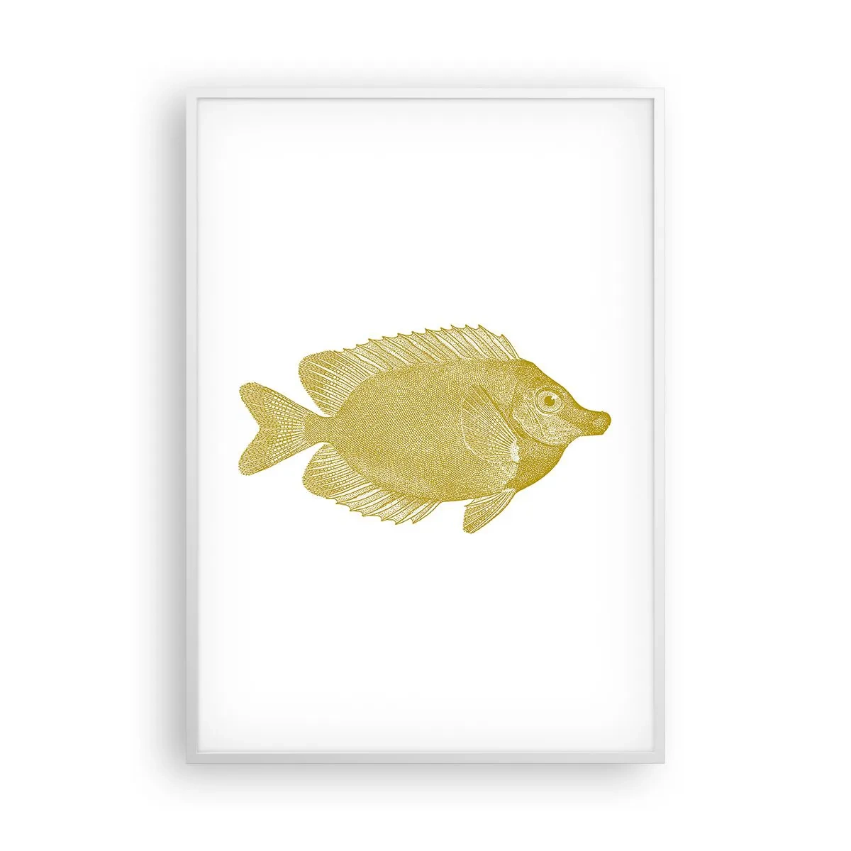 Plakat i hvid ramme - Fisk og det er det - 70x100 cm