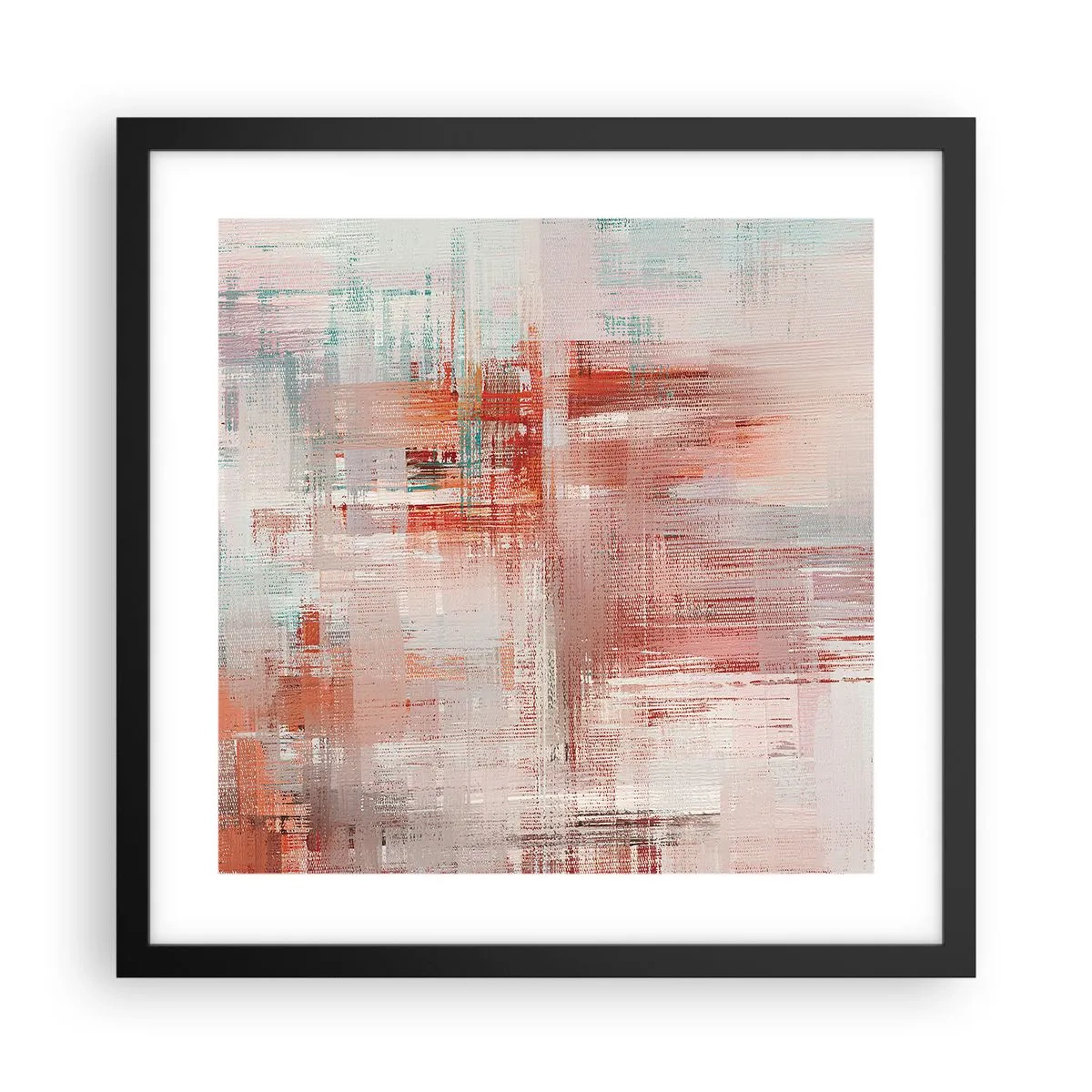 Plakat i sort ramme - Diset. Hvor er dog det lyserødt - 40x40 cm