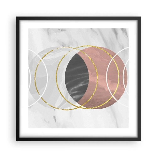 Plakat i sort ramme - Sfærernes musik - 50x50 cm