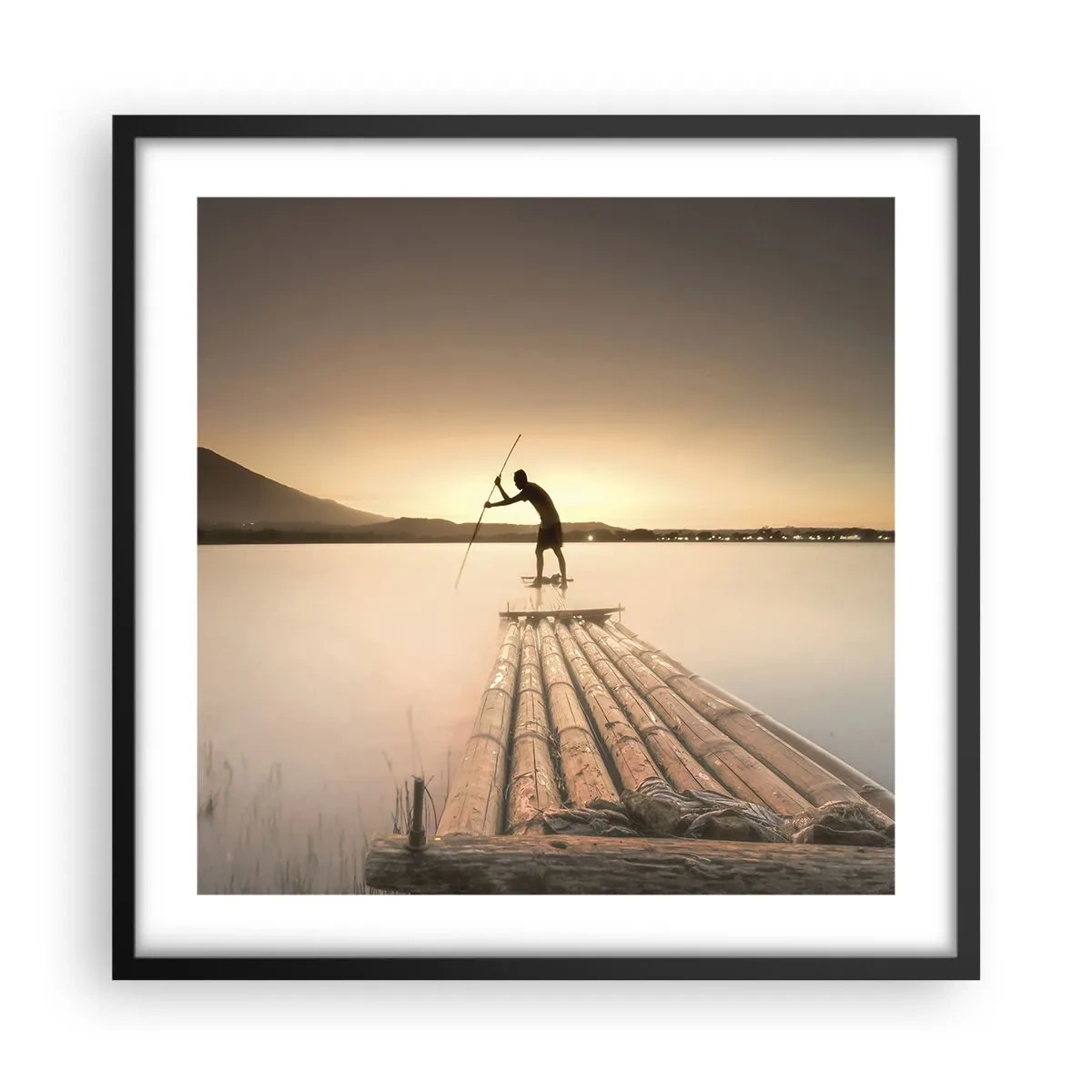 Plakat i sort ramme - Før du hviler - 50x50 cm