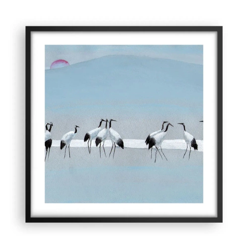 Plakat i sort ramme - Efter en varm dag - 50x50 cm
