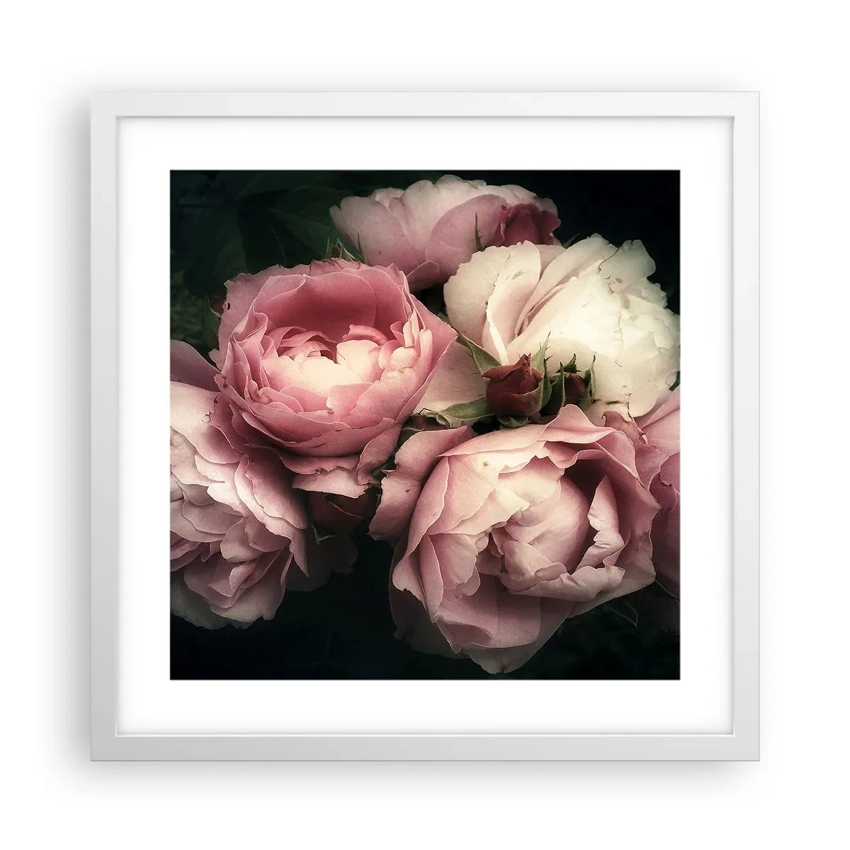 Plakat i hvid ramme - Belle epoque charme - 40x40 cm