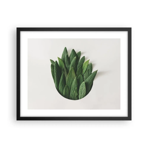 Plakat i sort ramme - Uhæmmet nysgerrighed - 50x40 cm