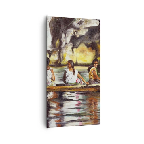 Lærredstryk - Billede på lærred - I et polynesisk paradis - 65x120 cm