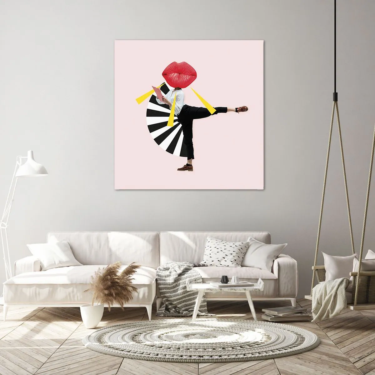 Lærredstryk - Billede på lærred - Surrealistisk popkunst - 50x50 cm