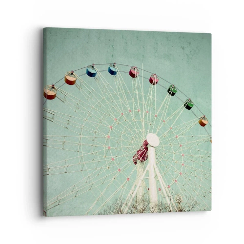 Lærredstryk - Billede på lærred - Vi inviterer dig til at lege - 30x30 cm