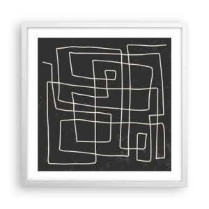 Plakat i hvid ramme - Ikke helt så enkel - 50x50 cm