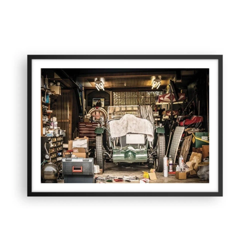 Plakat i sort ramme - Tilbage til fortiden - 70x50 cm