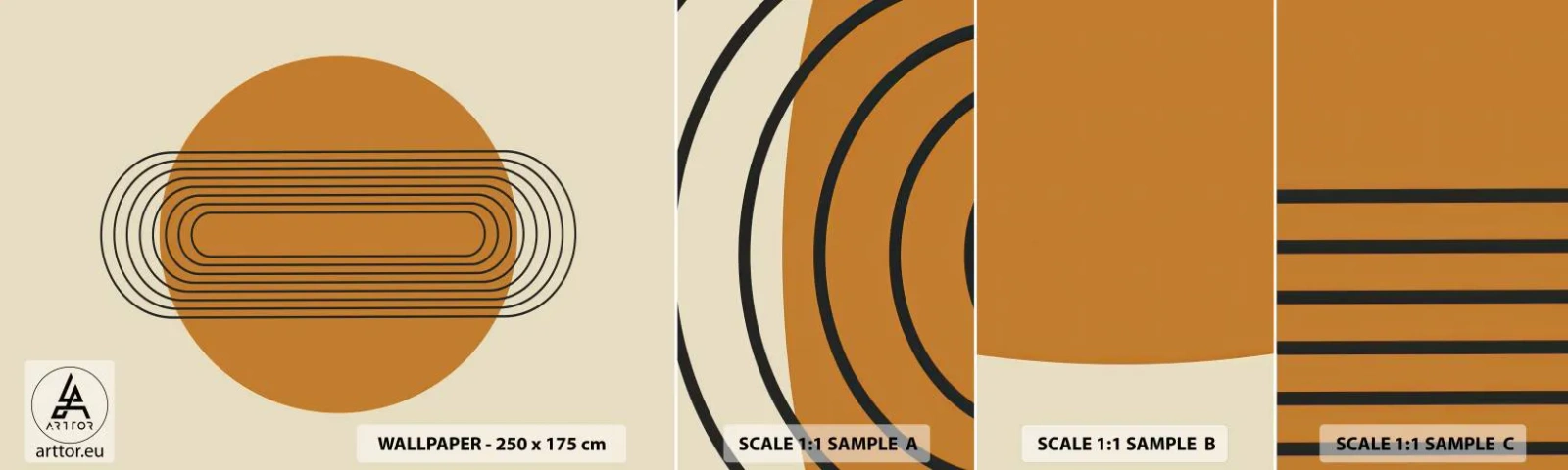 Fototapet Prøve Standard Eco - Den perfekte plan - Abstraktion, Grafik, Moderne mønster - 100x30 cm