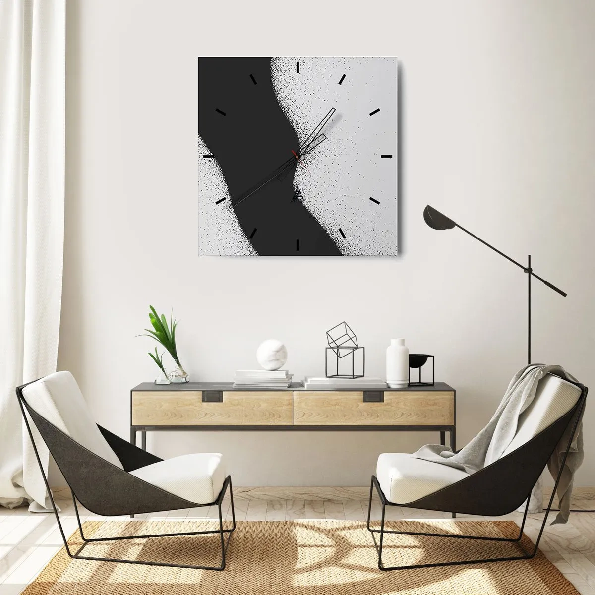 Vægur, Uret - Flydende balance - 30x30 cm