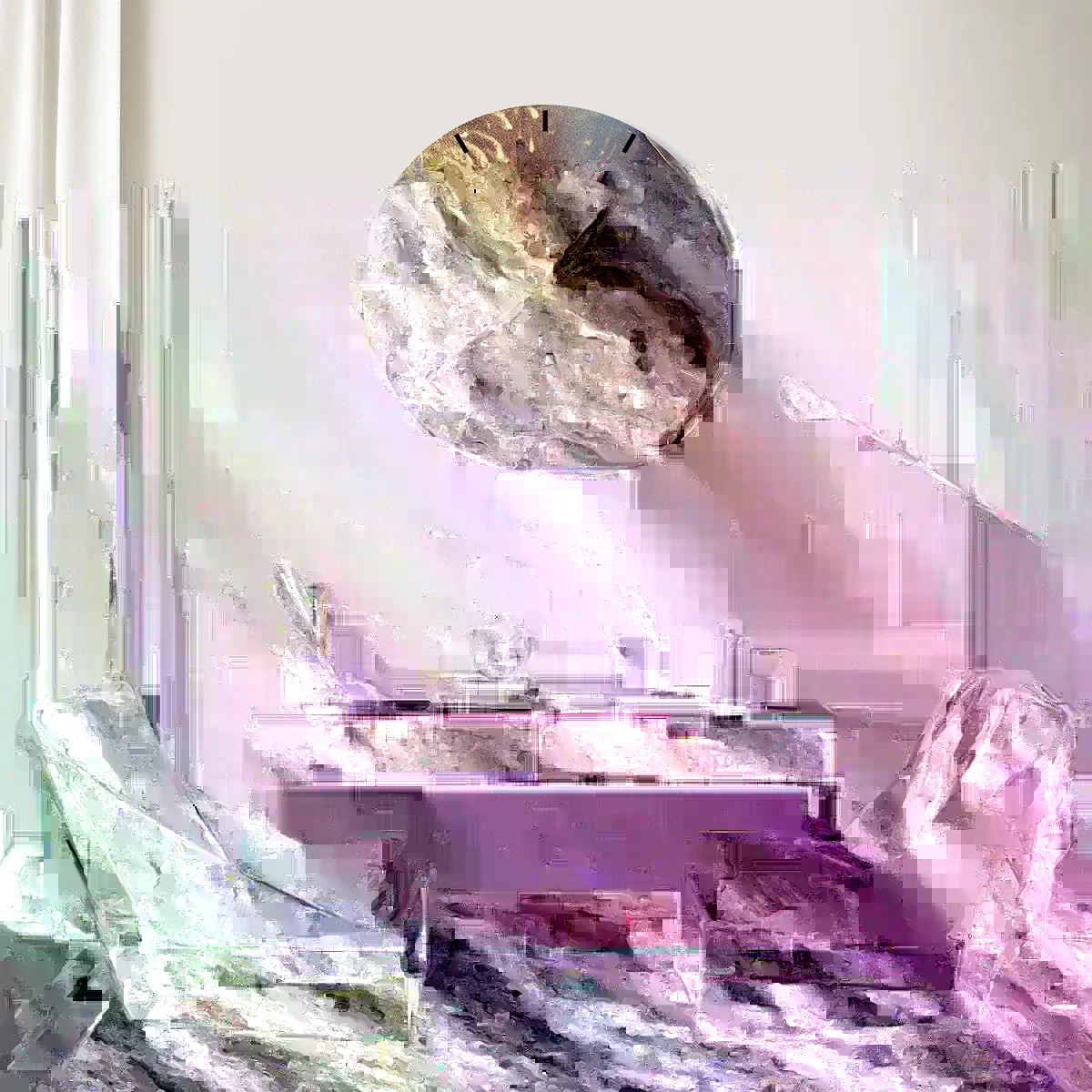 Vægur, Uret - Materie og ånd - 30x30 cm