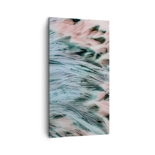 Lærredstryk - Billede på lærred - Safir lyserød fnug - 45x80 cm