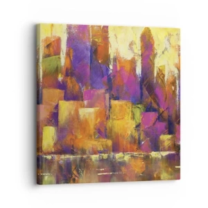 Lærredstryk - Billede på lærred - Metropolitansk sammensætning - 30x30 cm