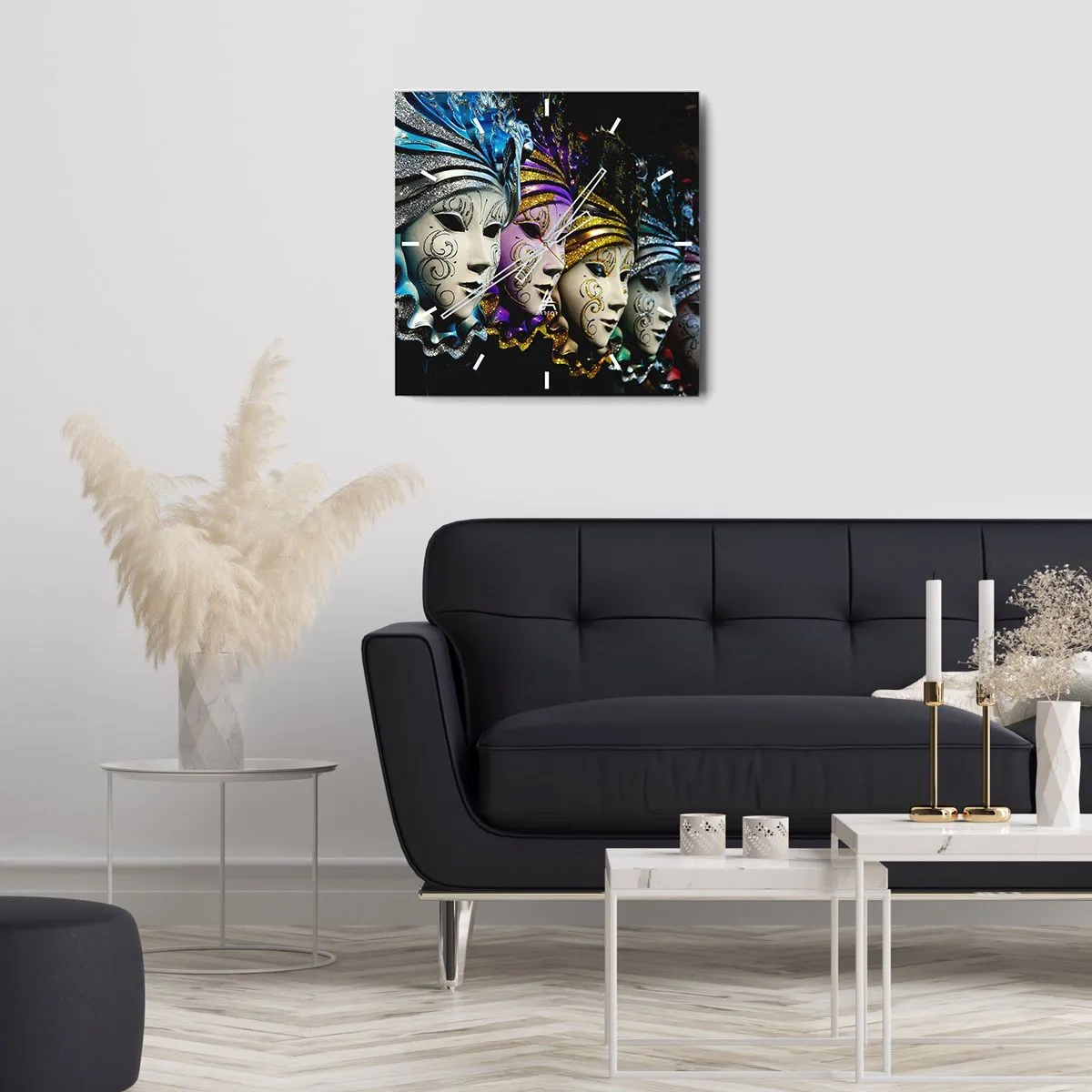 Vægur, Uret - Mysterium i guld og sølv - 40x40 cm