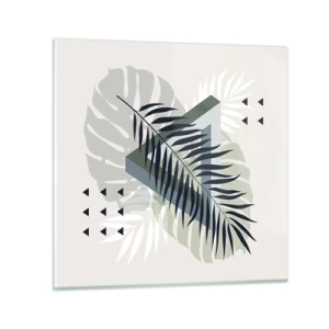 Billede på glas - Natur og geometri - to ordener? - 60x60 cm