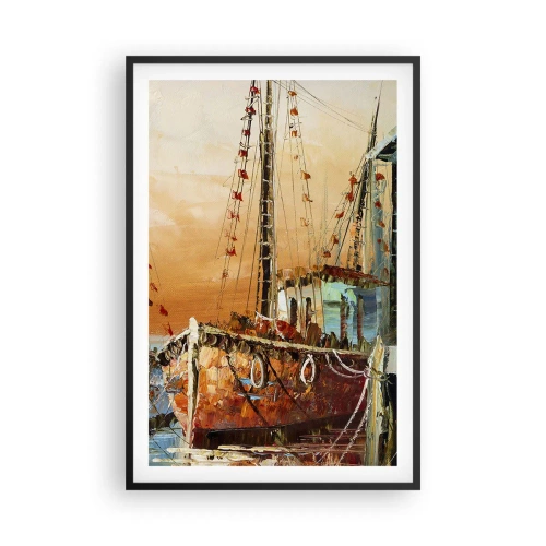 Plakat i sort ramme - Fredelig tilbagevenden - 61x91 cm