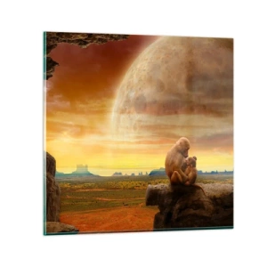 Billede på glas - Kærlighed overalt den samme - 60x60 cm