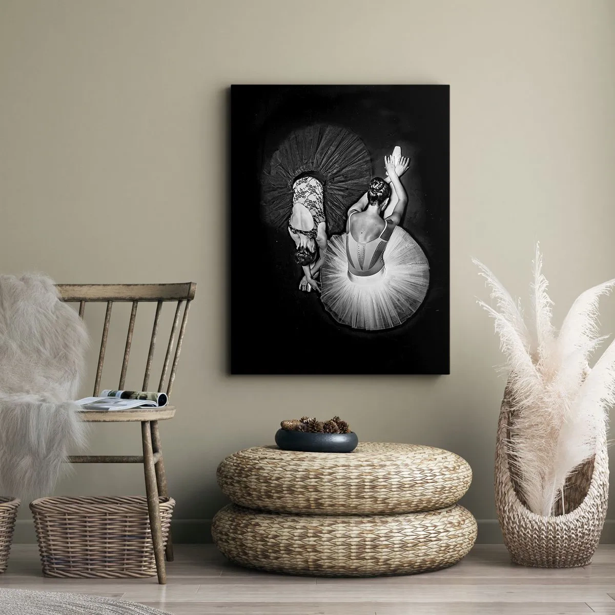 Lærredstryk - Billede på lærred - Yin og yang - den perfekte balance - 50x70 cm