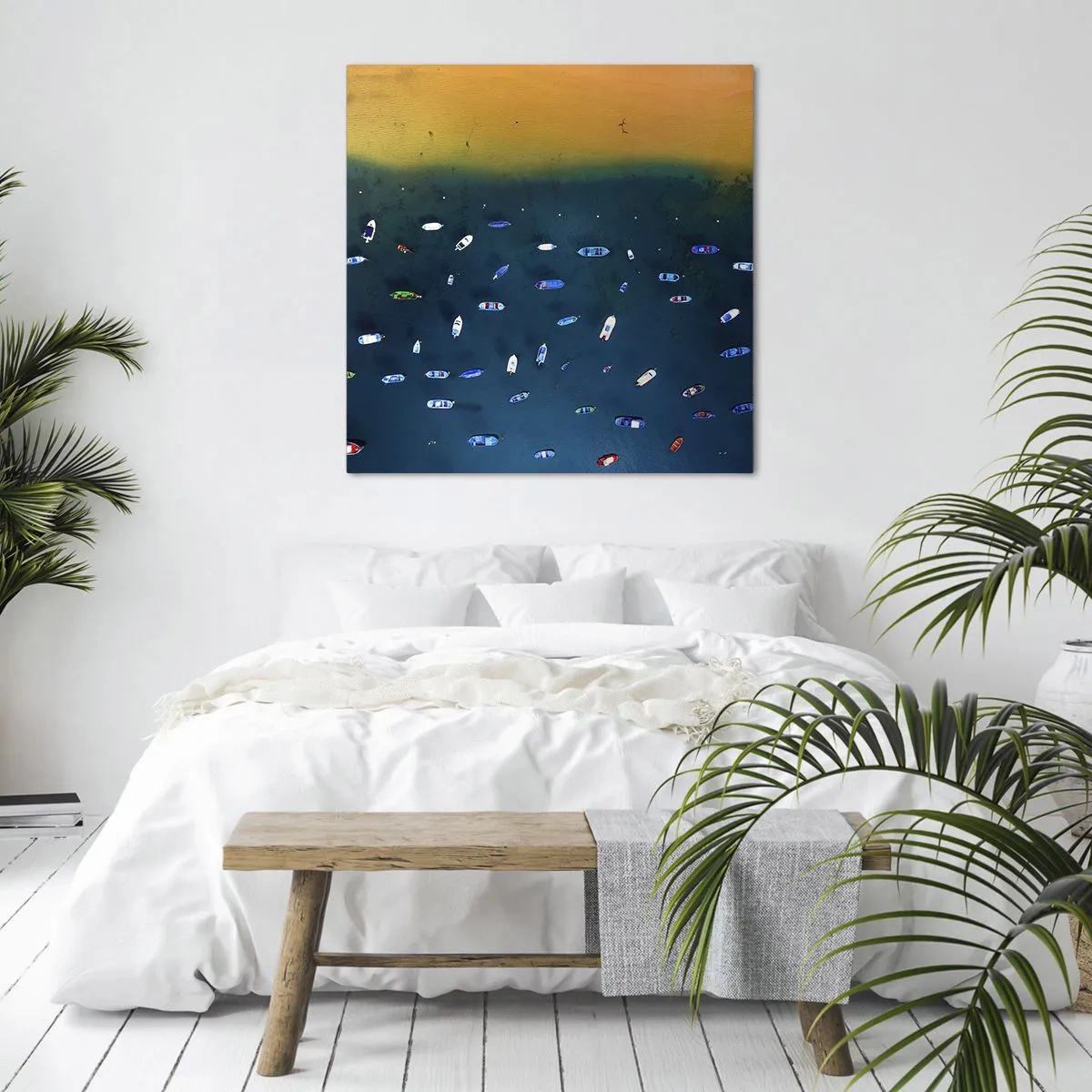 Lærredstryk - Billede på lærred - En ferieleg - 40x40 cm