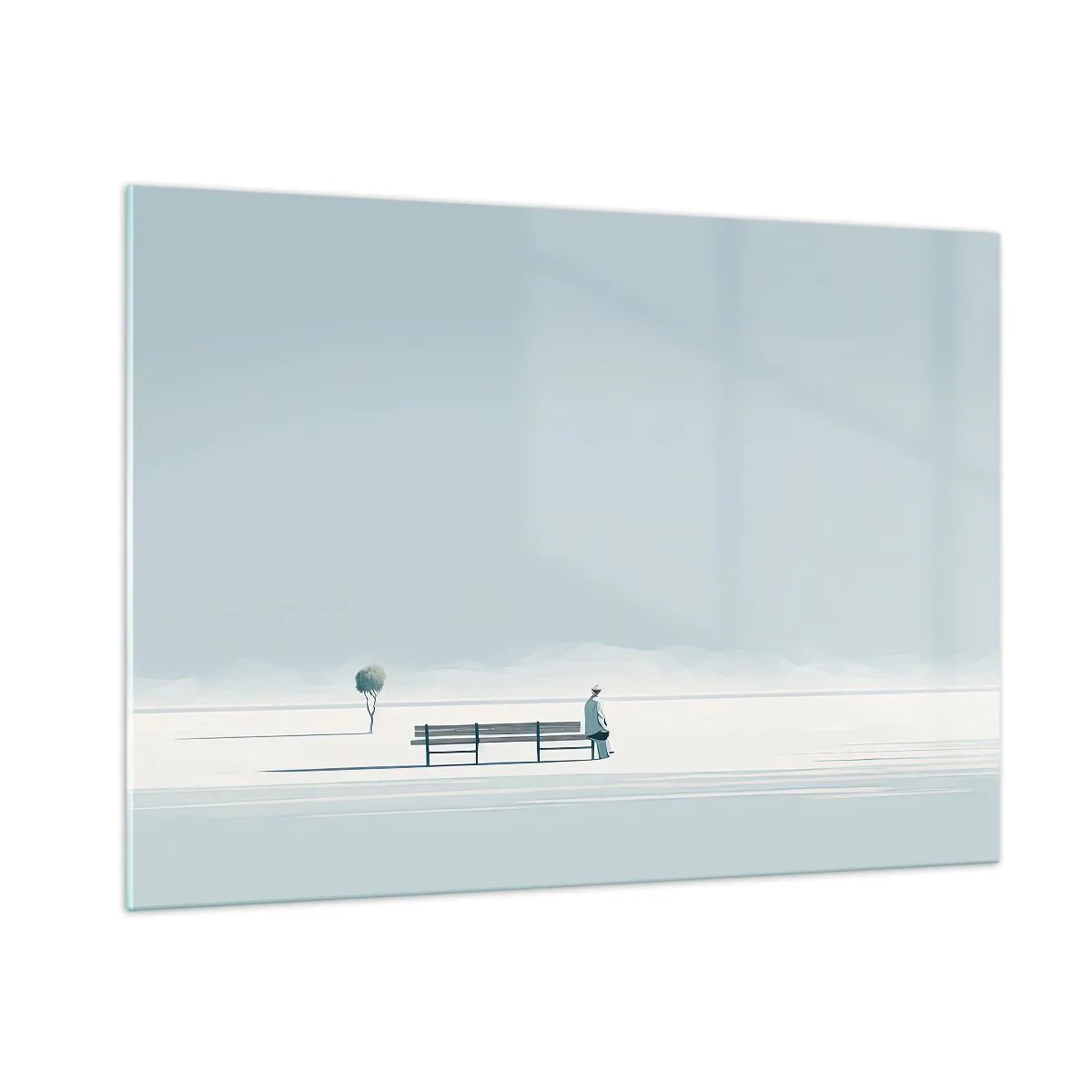 Billede på glas - Ja, jeg venter. - 100x70 cm