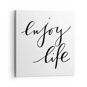 Lærredstryk - Billede på lærred - Intet at tilføje… - 70x70 cm