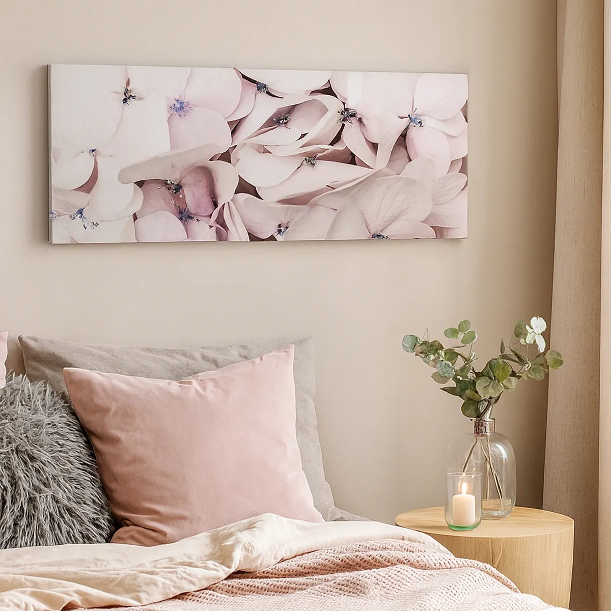 Lærredstryk - Billede på lærred - I en flod af blomster - 30x30 cm