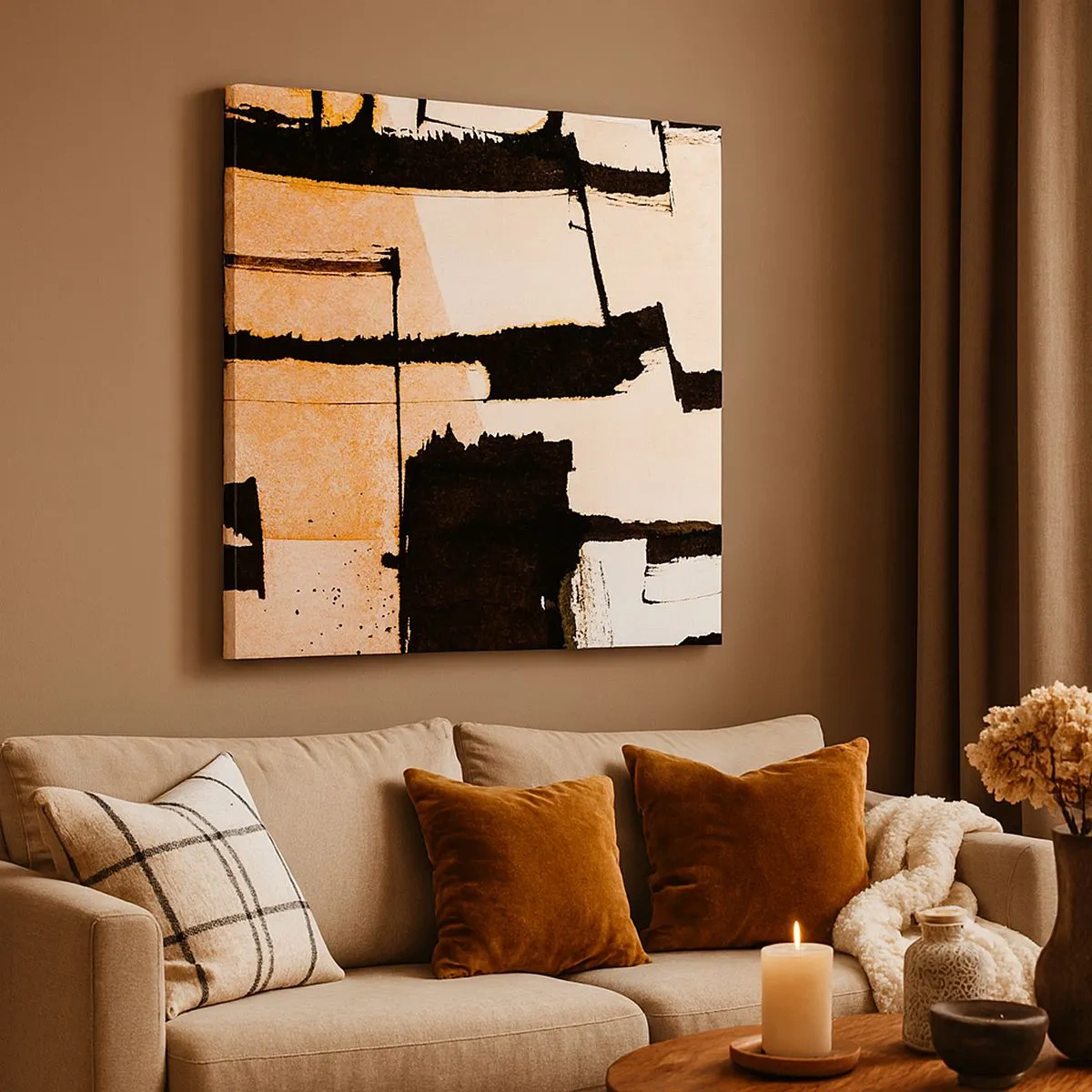 Lærredstryk - Billede på lærred - Og alligevel orden - 30x30 cm