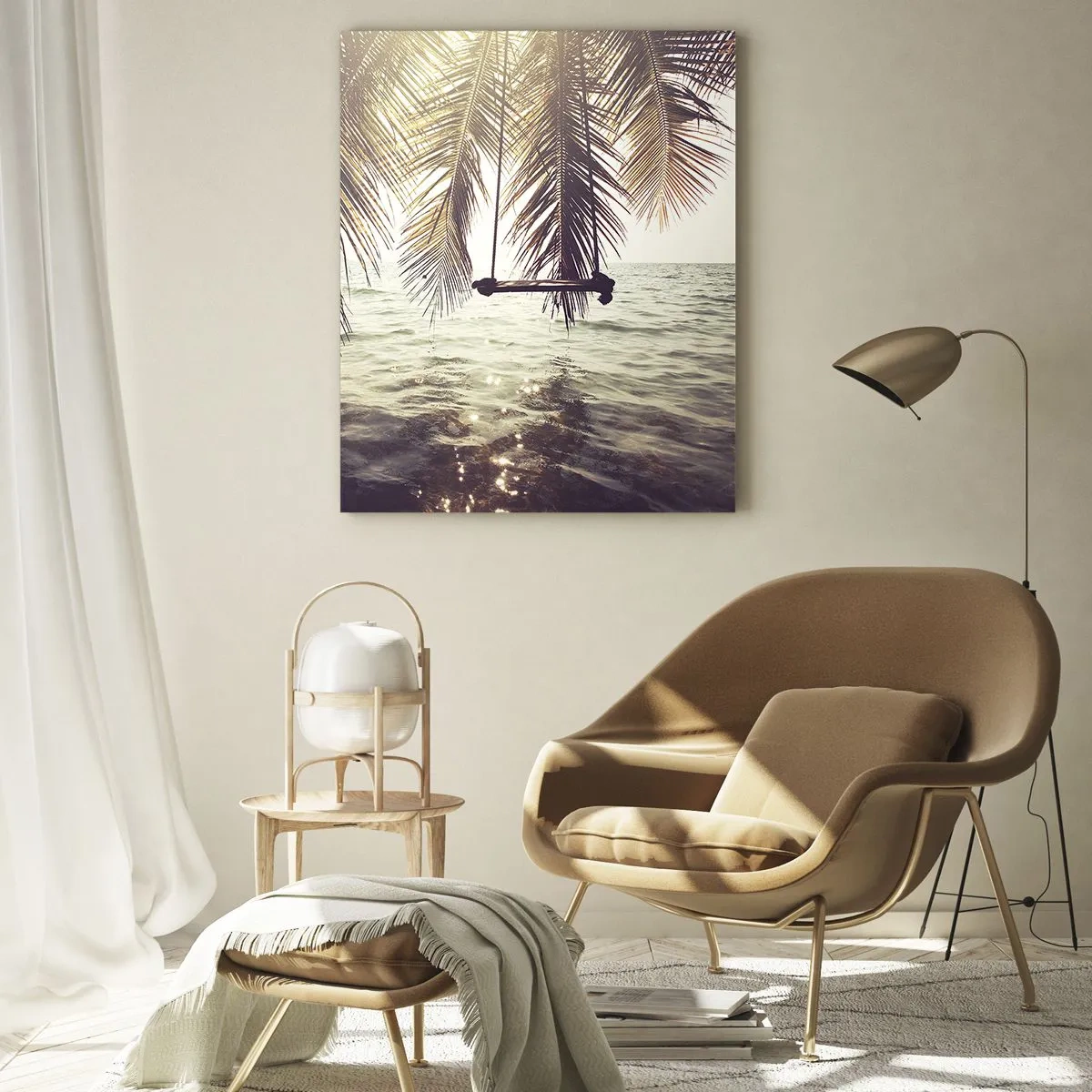 Billede på glas - Du kan svæve i skyerne efter behag - 50x70 cm