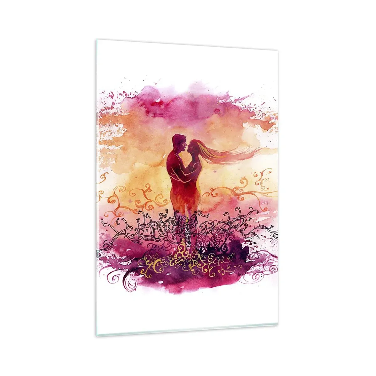 Billede på glas - Ét hjerte! Jeg har brug for så lidt... - 80x120 cm