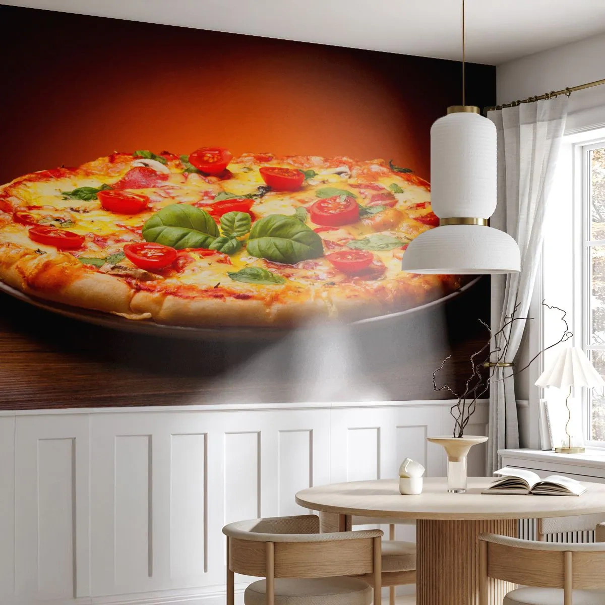 Fototapet Selvklæbende Deluxe Sticker - Mamma mia! - Gastronomi, Pizza, Italien - 150x105 cm