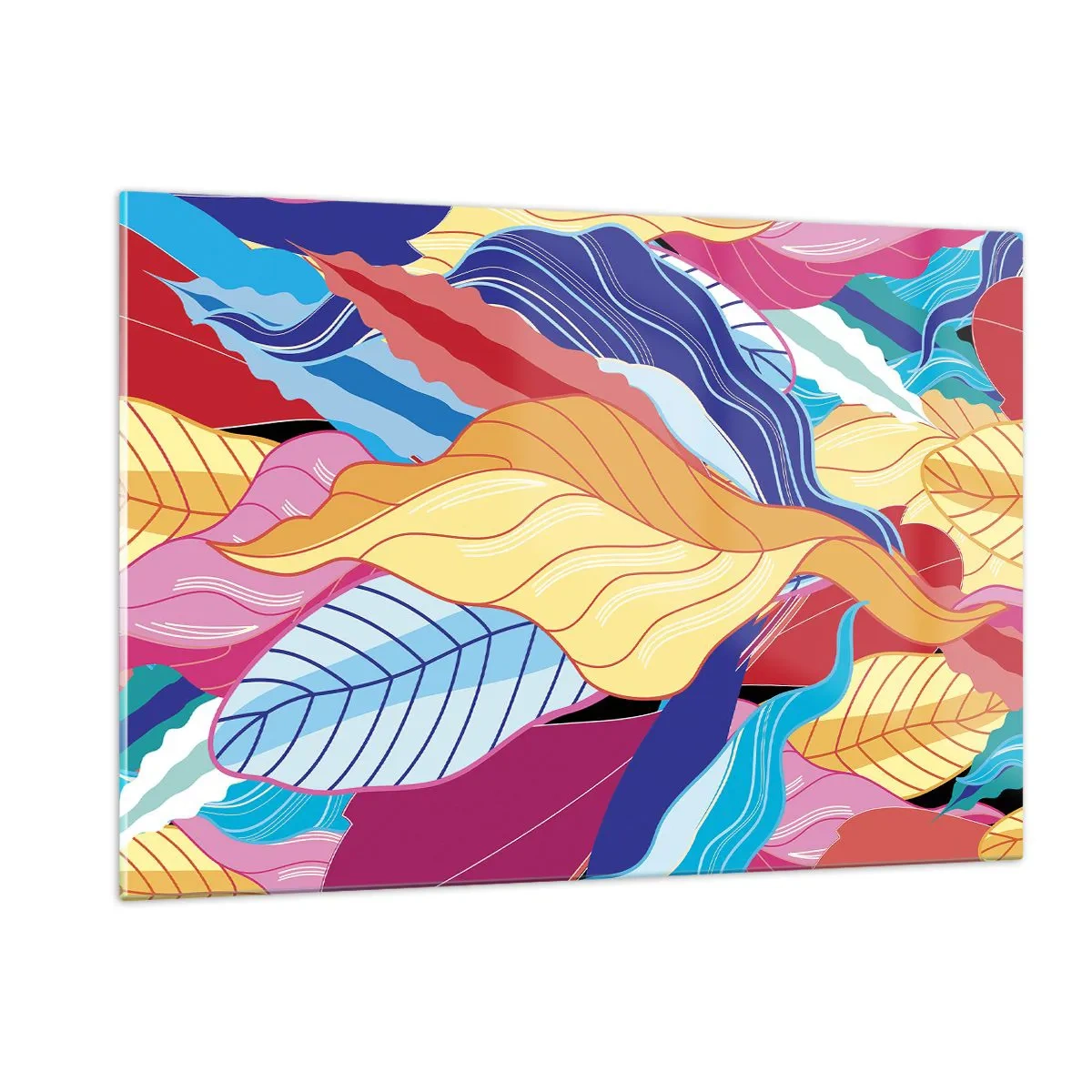 Billede på glas - Et farverigt rod - 120x80 cm