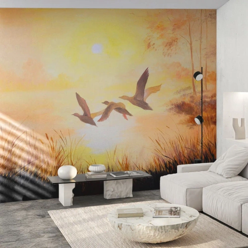 Fototapet Standard Eco - Starten på en lang rejse - Natur, Vildand, Landskab - 200x140 cm