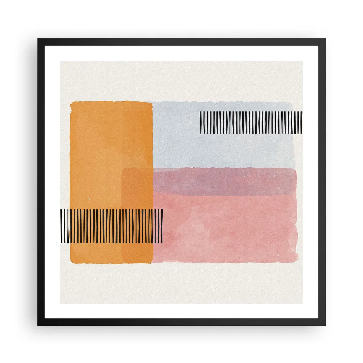 Plakat i sort ramme - Fra hjørne til hjørne - 60x60 cm