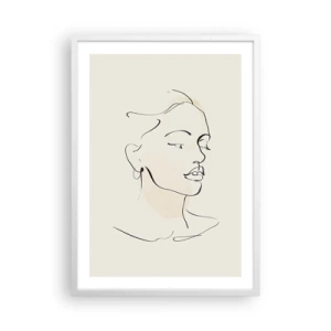 Plakat i hvid ramme - En bestemt linje - 50x70 cm