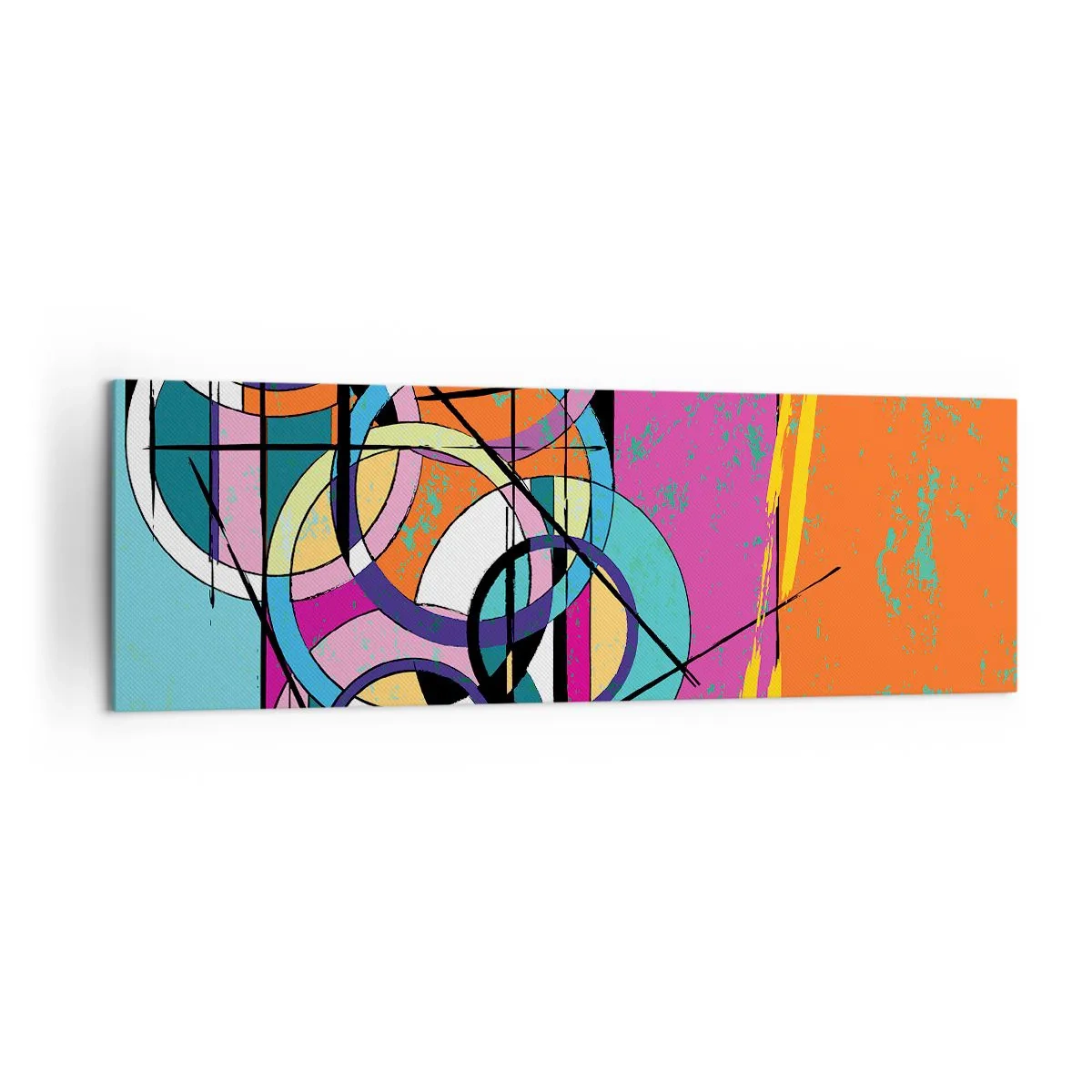 Lærredstryk - Billede på lærred - Hjul for hjul - 160x50 cm