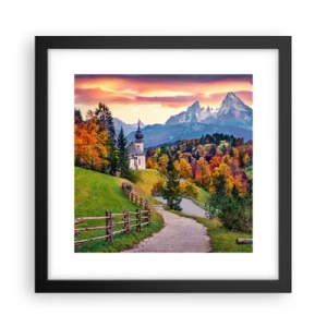 Plakat i sort ramme - Landskab som maleri - 30x30 cm