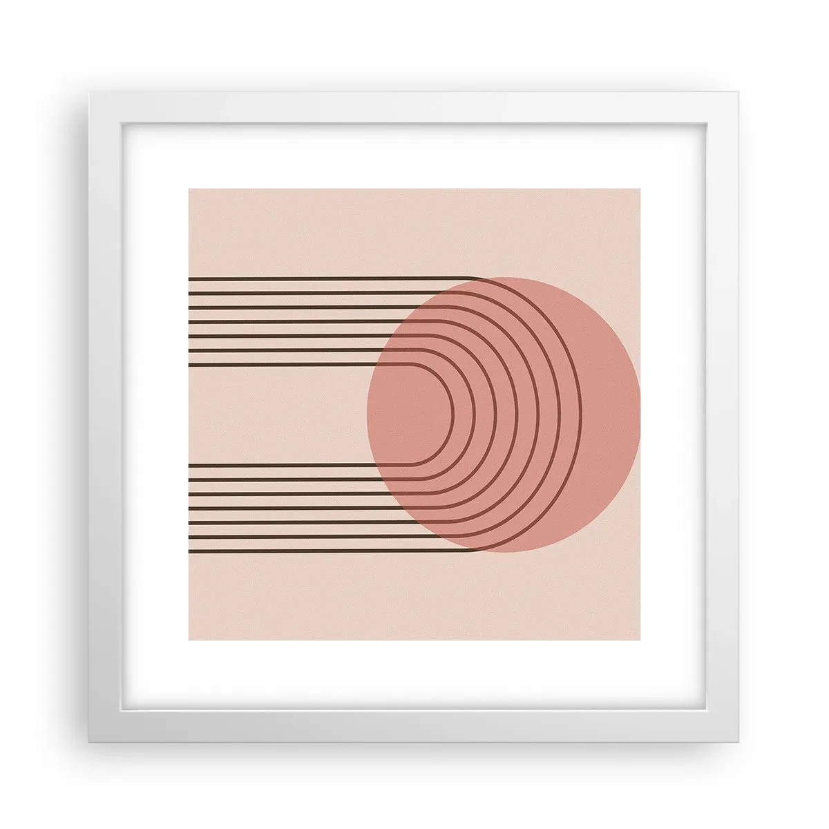 Plakat i hvid ramme - Uimodståelig tiltrækningskraft - 30x30 cm