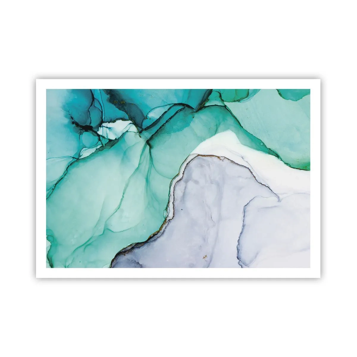 Plakat - Undersøgelse i turkis - 100x70 cm