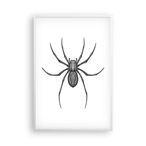 Plakat i hvid ramme - Foruroligende præcision - 61x91 cm