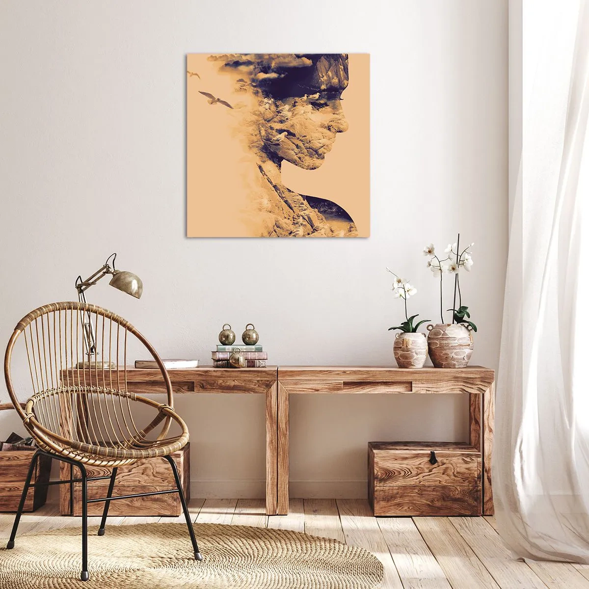 Lærredstryk - Billede på lærred - Smuk af natur - 60x60 cm