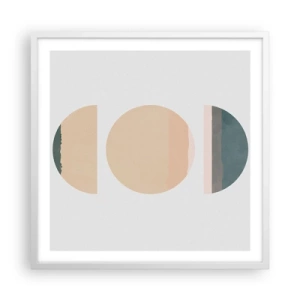 Plakat i hvid ramme - Hjul for hjul - 60x60 cm