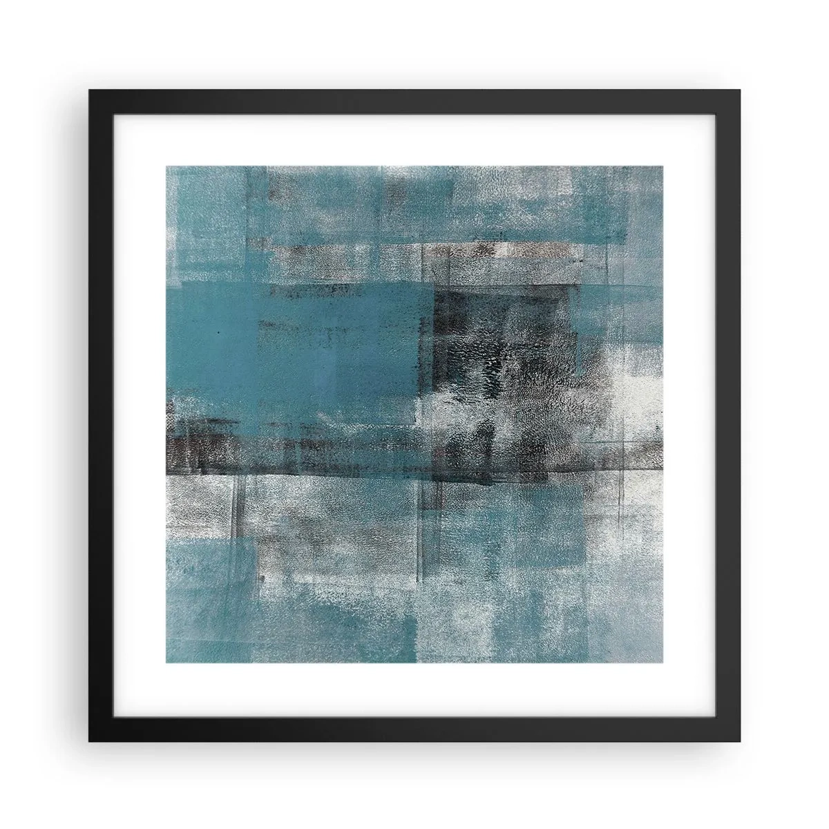 Plakat i sort ramme - Vand og luft - 40x40 cm