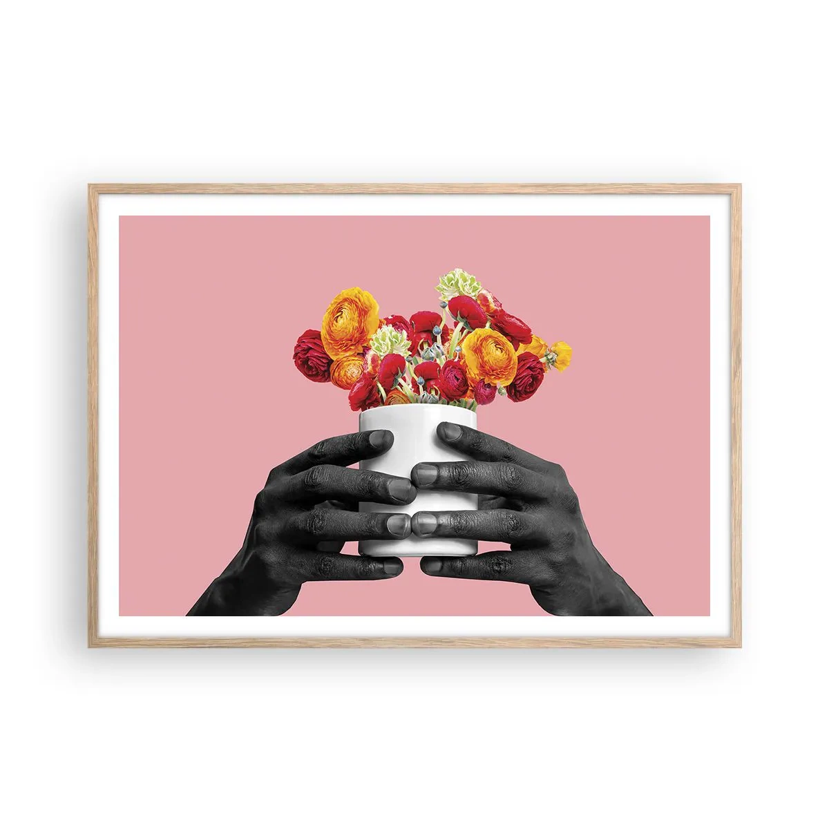 Plakat i ramme af lyst egetræ - Livets apotheose - 100x70 cm