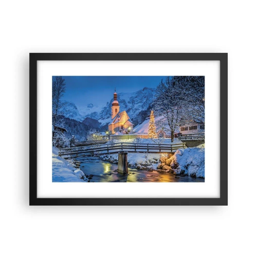 Plakat i sort ramme - Julens ånd - 40x30 cm