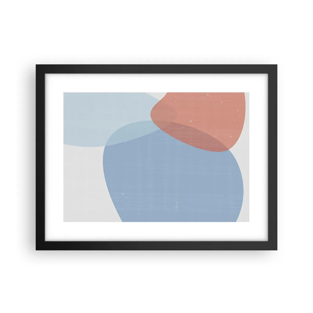 Plakat i sort ramme - Pastelfarvede relationer - 40x30 cm